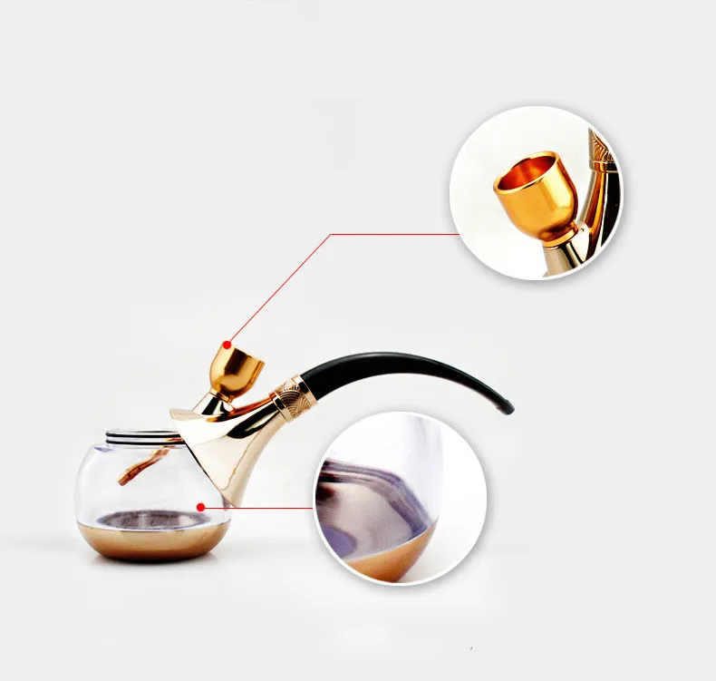 New Popular Bottle Water Pipe Portable Mini Hookah Shisha Tobacco Smoking Pipes Gift of Health double type Tube Filter |