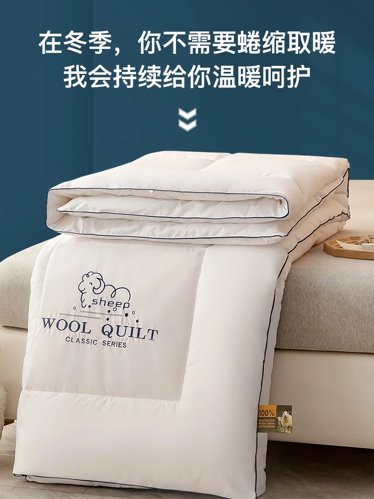 

Woolen Quilt Pure Wool Plush Quilt Winter Quilt Thick Warm Quilt Single Student Dormitory Spring and Autumn Children