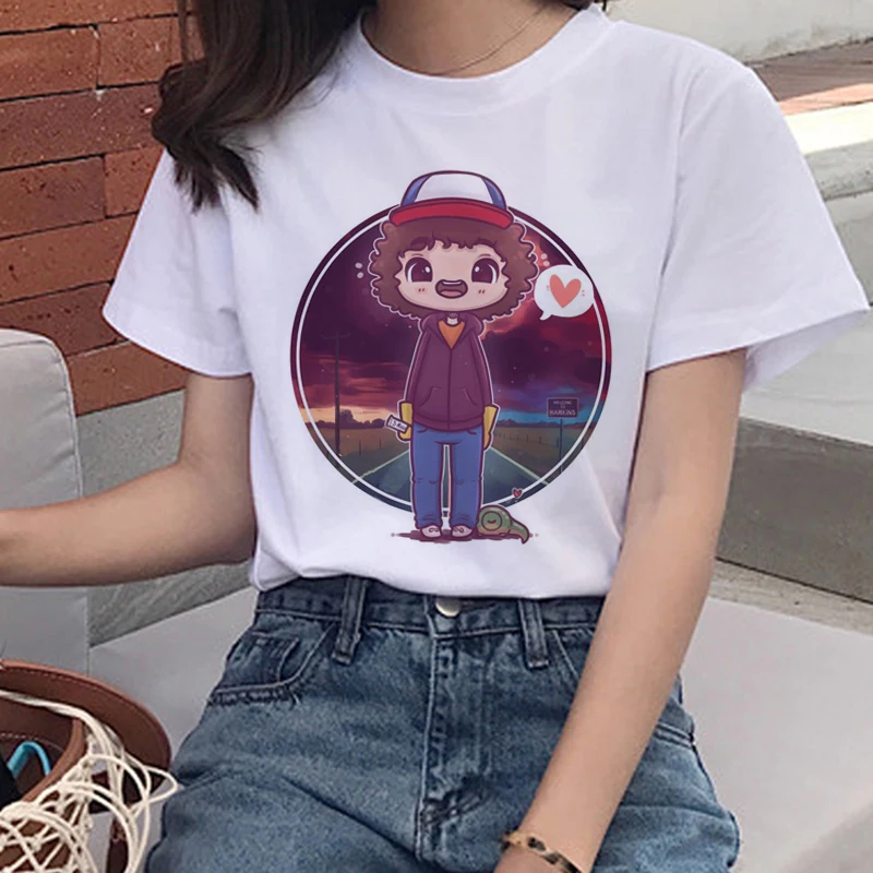 5678 Новые странные вещи Harajuku Ullzang Футболка женская вверх дном Eleven забавная футболка 90s графическая футболка модные футболки женские - Цвет: 5678