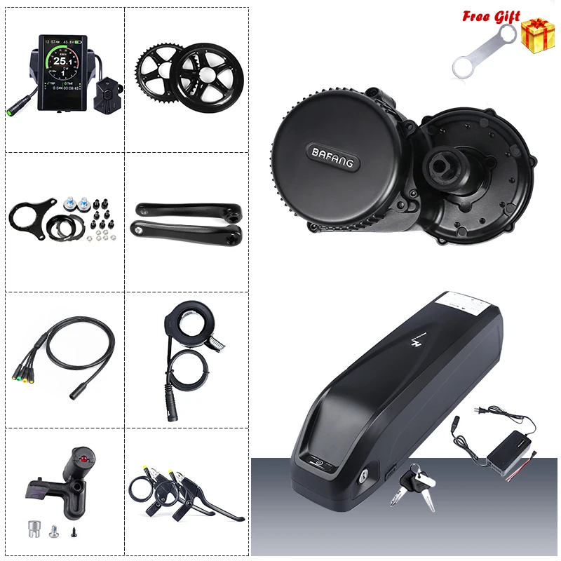 Bafang BBS02B 48 в 500 Вт Mid Crank двигатель электрический велосипед конверсионный комплект W/48 В 12Ah/17.5Ah Ebike батарея Встроенный samsung ячейка