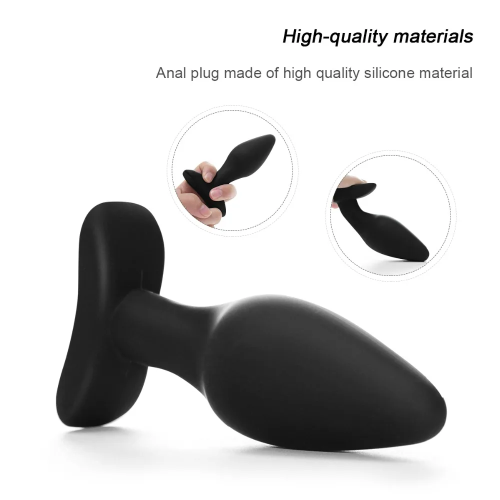 L/M/S Анальная пробка гладкое касание TPE черная шарик анальный расширитель для