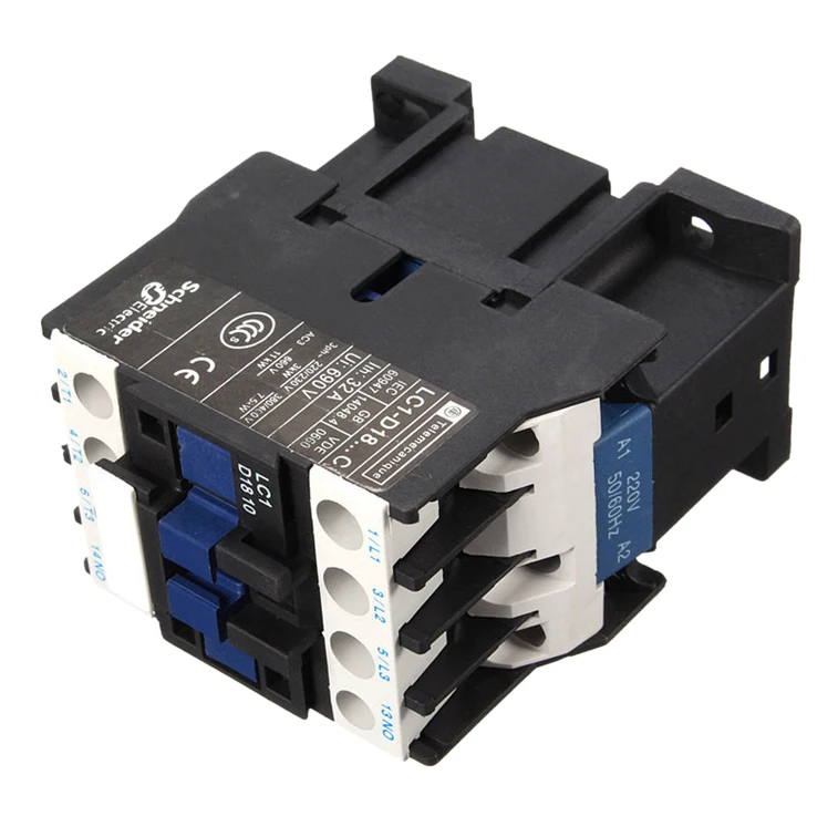 Контактор переменного тока 220 В катушка 18 А 3-фазное реле двигателя 1NO 50/60 Гц LC1 D1810