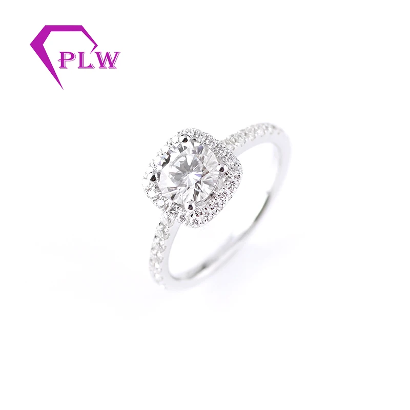 Обручальное кольцо с муассанитом и бриллиантом подушкой вечная бриллиант 2019 см 1