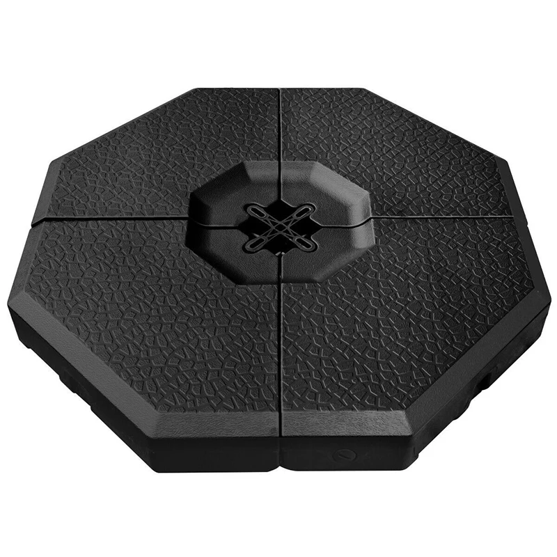 

4 Pcs Patio Cantilever Offset Umbrella Weights Base Plate Set Maximum Weight PE Base Unique Styling and Versatile Design