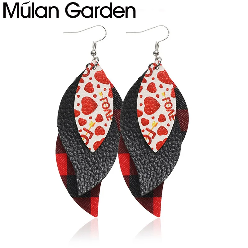 M & G женские серьги из искусственной кожи с леопардовым принтом в виде