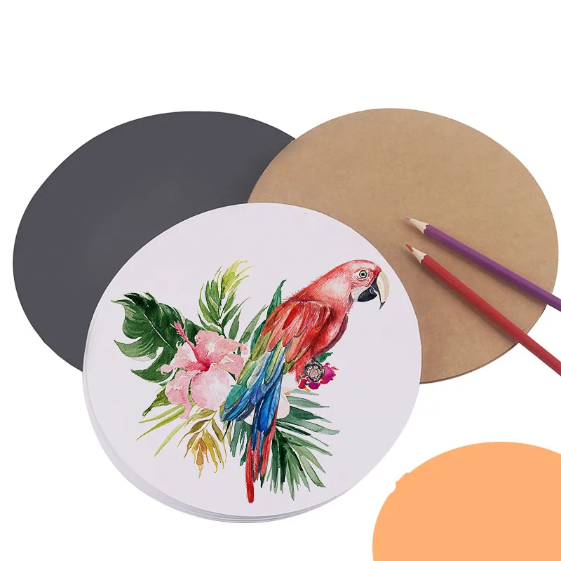 250 г крафт бумага для рисования утолщенная круглая роспись картон набросков