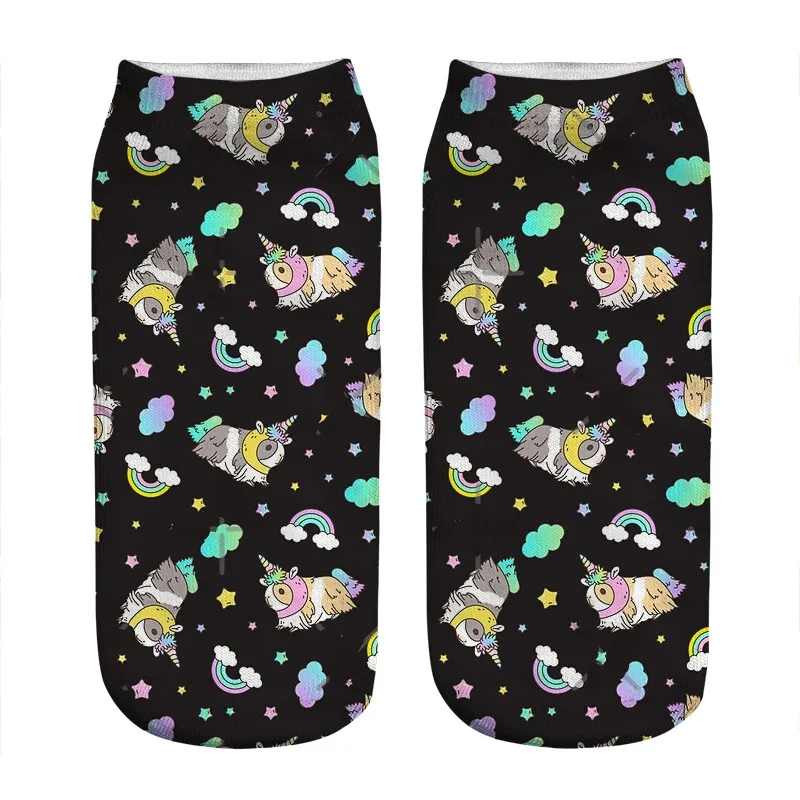 Женские носки кавайные счастливые маленькие розовые с принтом морской звезды