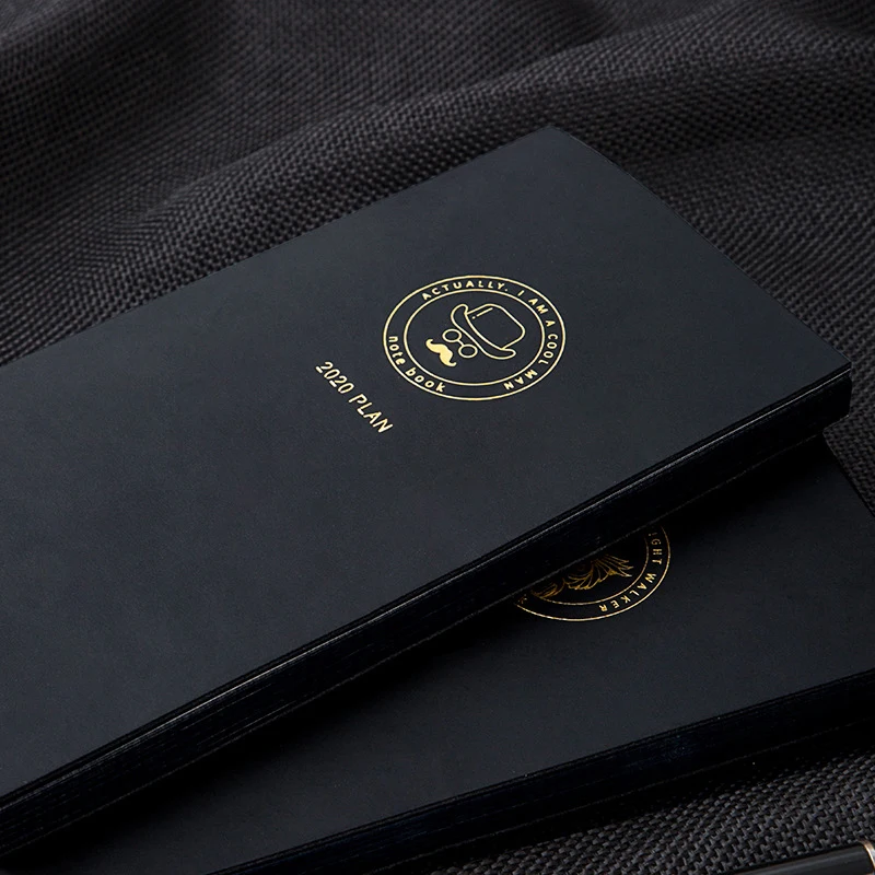 Черный Высококачественный бизнес блокнот дневник PU A6 кожаная записная книжка