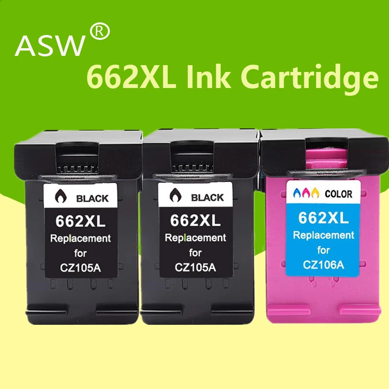 ASW 662 Замена для HP 662XL чернильный картридж Deskjet 1015 1515 2515 2545 2645 3545 4510 4515 4516