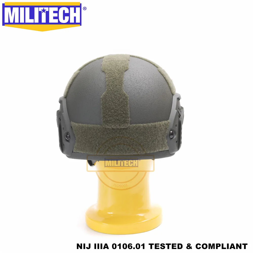 MILITECH Оливер Drab OD Deluxe NIJ IIIA БЫСТРО Пуленепробиваемый Шлем и козырек Набор Дело