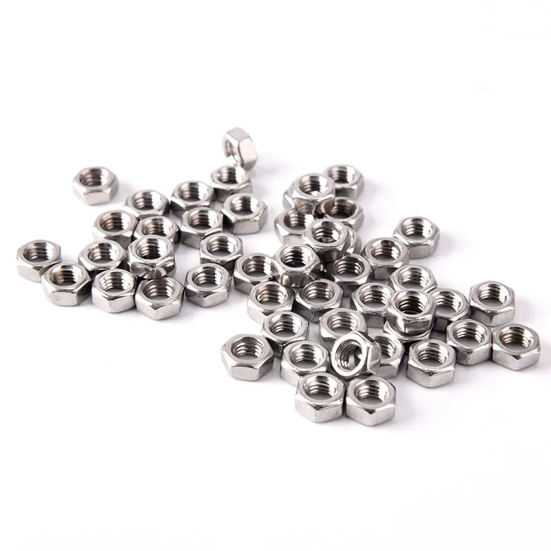 

50PCS/lot Stainless Steel Nylock Nylon Insert Hex Lock Nuts M3/M4/M5/M6