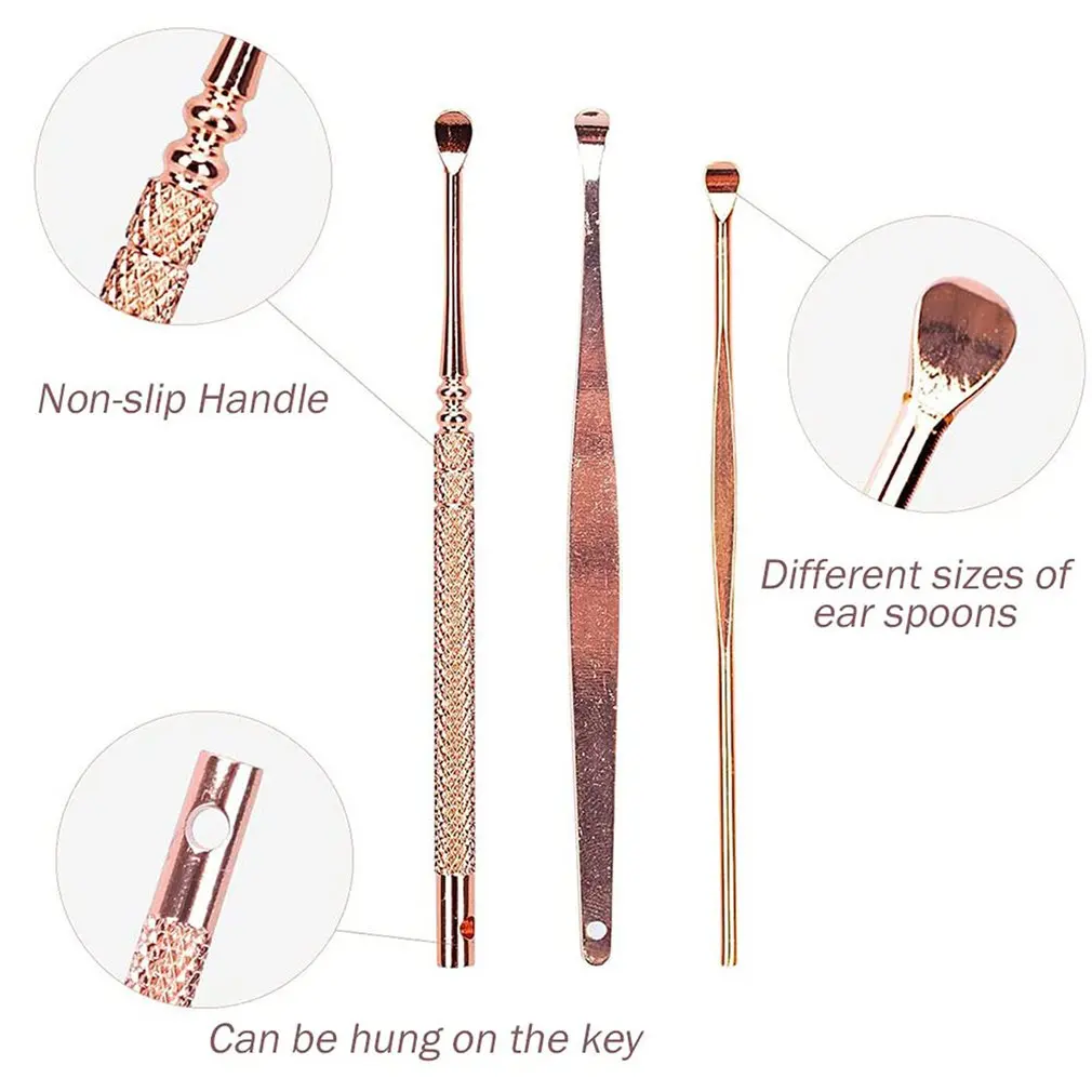 

Stainless Steel Ear Cleaner With Storage Case Anti-fatigue For Ear Massage Adult Earpick Ear Picker