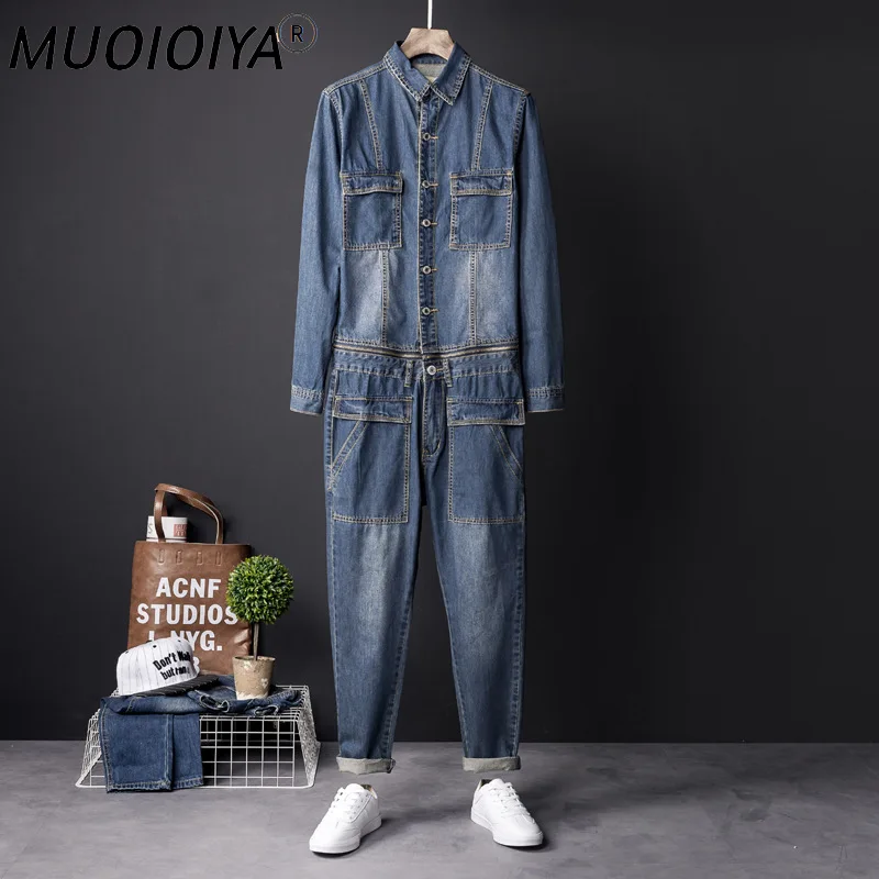 

Джинсовые комбинезоны для мужчин и женщин, комбинезоны, комплект из двух предметов, куртка и джинсовые брюки, Униформа, дизайнерская одежда