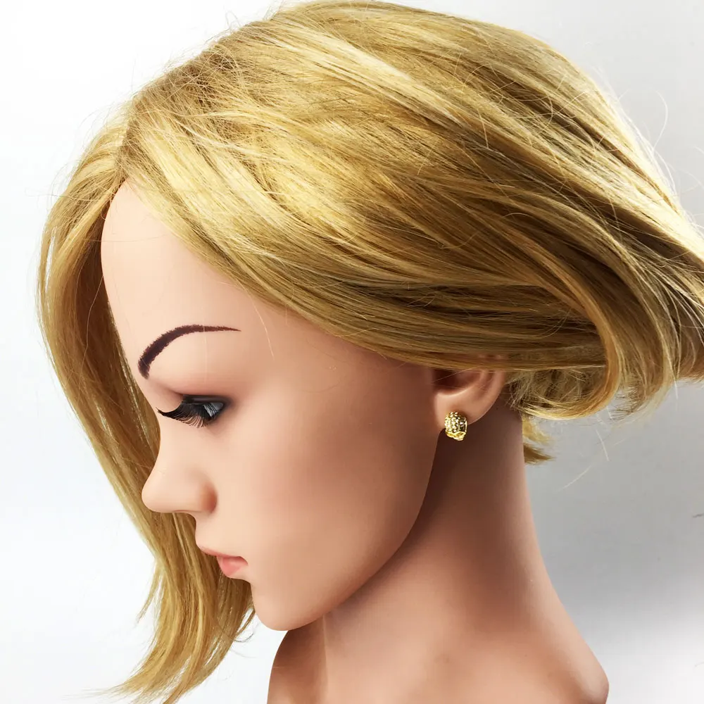 Серьги-гвоздики золотого цвета с черепом для женщин и мужчин в стиле панк Томаса