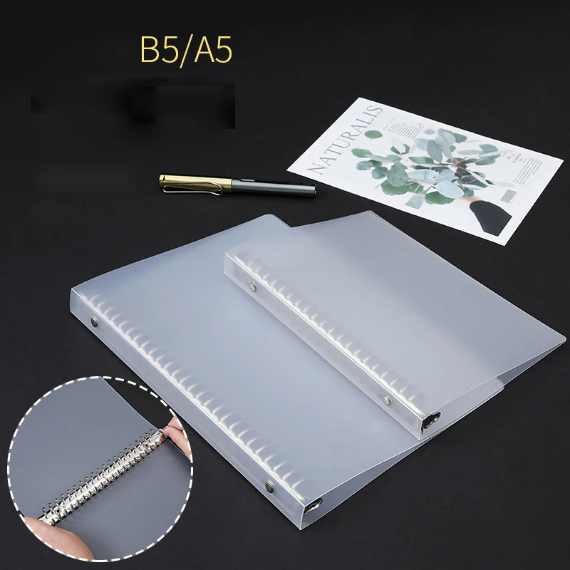 Блокнот A5/B5 сделай сам спиральная книга из прозрачного полипропилена с листьями