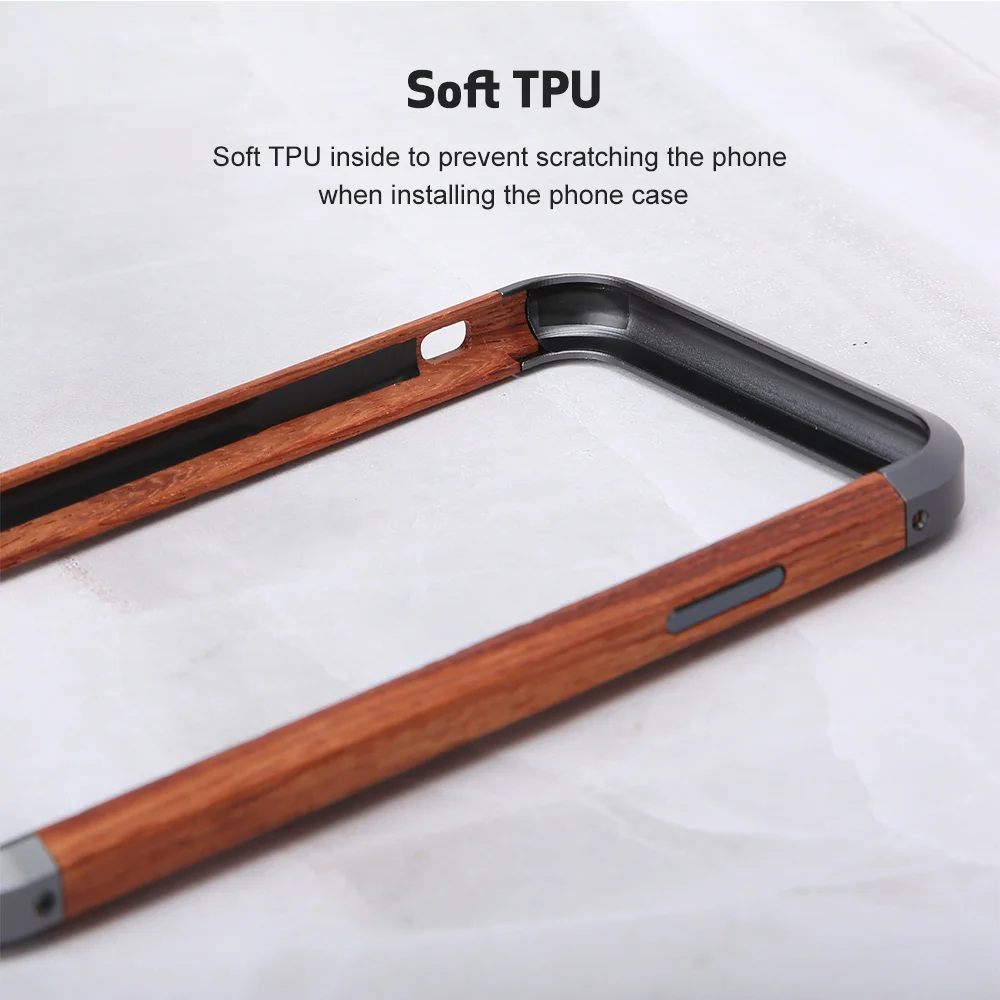 Металлический и деревянный каркас противоударный чехол для телефона для Iphone 11 11pro 11pro max бампер задний Bover простой индивидуальный Чехол для мобильного телефона