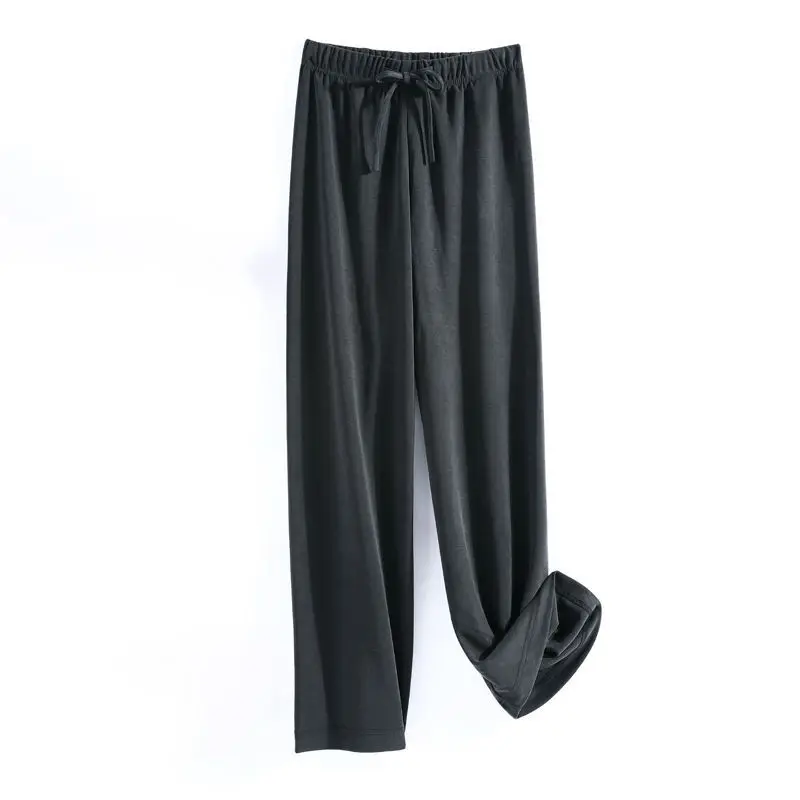 

Women 2021 Spring Autumn Fashion Solid Color Wide-leg Trousers Female High Waist Loose Pants Ladies New Casual Trousers Q718