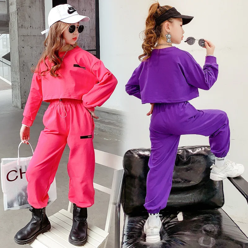 

New Kids Clothes Sets Girls Autumn Clothing Teens Casual Big Children Sweatshirt+Pants Fashionable Sports Suits 4 5 7 9 11 12 Y