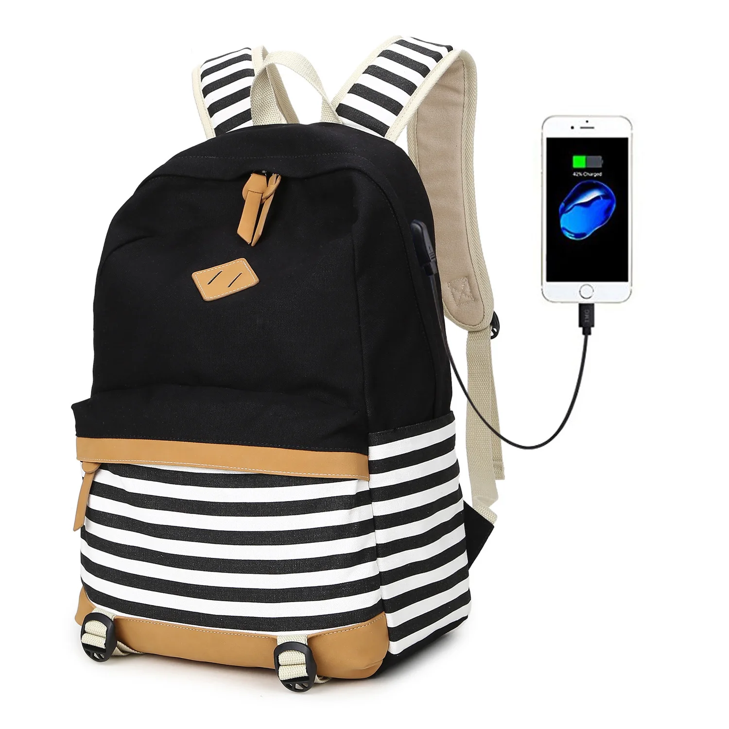 Новинка 2019 полосатая Холщовая Сумка на плечо модные повседневные школьные сумки