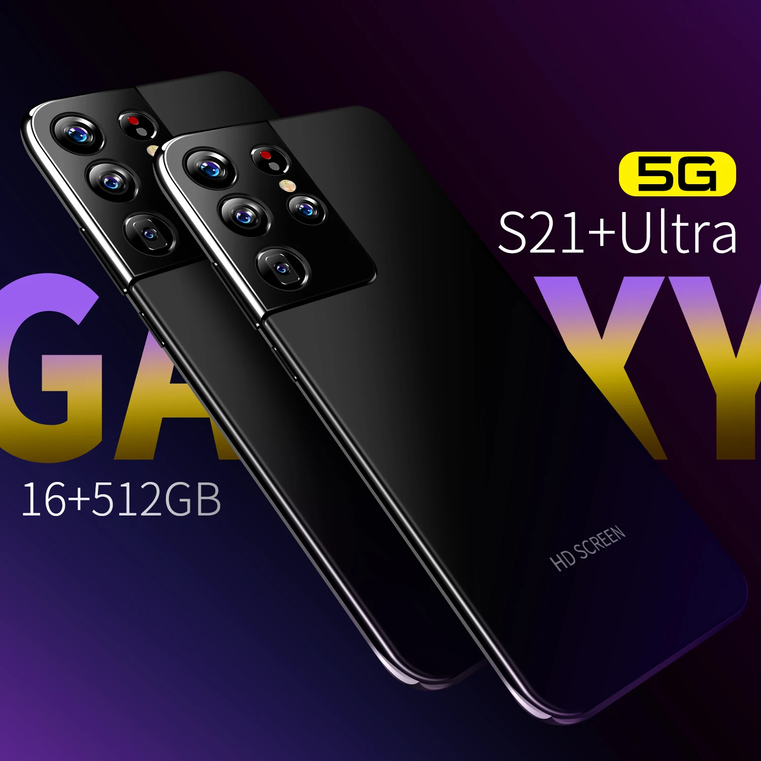 

Galxy S21 Ultra 7.3 Inch Smartphone 16G 512GB 24MP+48MP Android 10 6800mAh Ten Core Really MTK6889 4G 5G Global Version