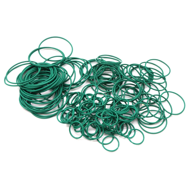 

20pcs CS1.5mm OD 10~50mm Green FKM Fluorine Rubber O Ring Sealing Gasket Insulation Oil High Temperature Resistance Green