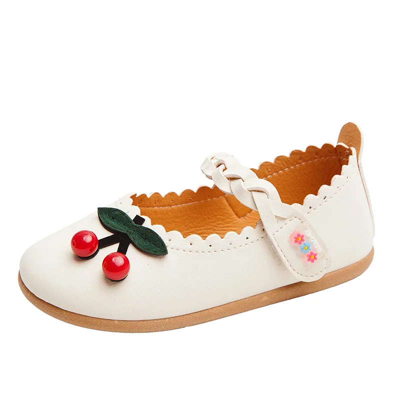 

New Girls Ballet Flat Shoes For Kids Flower Fashion Princess Shoes Toddler Children Casual Leather Baby Wedding Party Dress Shoe