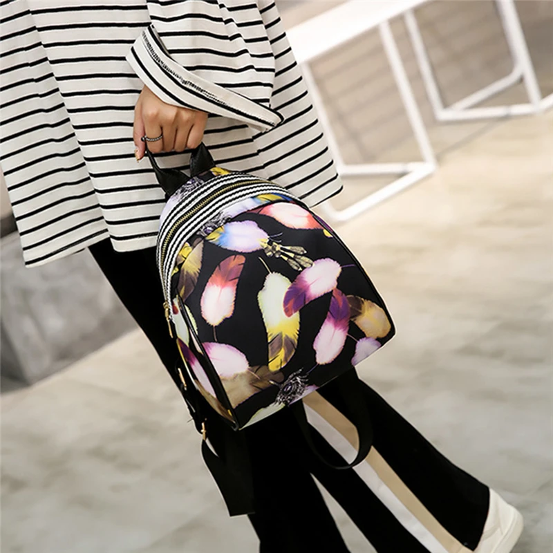 

Small Flower Floral Backpack Fashion Women Backpack Floral Print Zipper Backpack Female Schoolbag For Teenagers