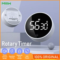 miiw magnetic digital timer led screen for kitchen cooking study stopwatch counter alarm clock manual electronic countdown