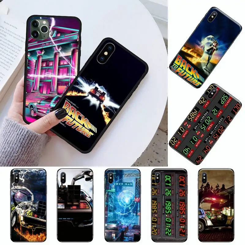 

Back To The Future Time Machine Phone Case For iphone 12 11 13 7 8 6 s plus x xs xr pro max mini