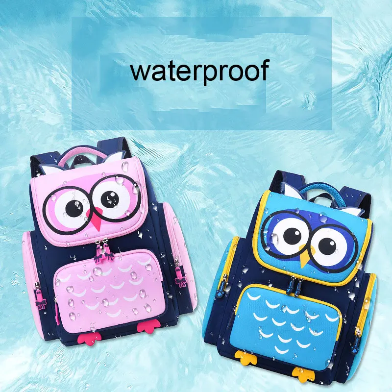 Breathable 3D Owl Printed Kids Schoolbags Girls Cartoon Primary School Backpack Orthopedic Daypack Mochila Infantil Escolares