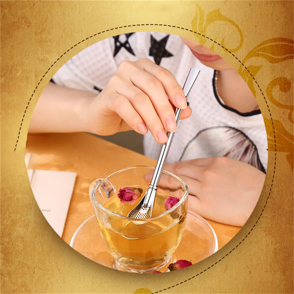 Лидер продаж 1 шт. соломинка для питья из нержавеющей стали Yerba Mate тыква ложки