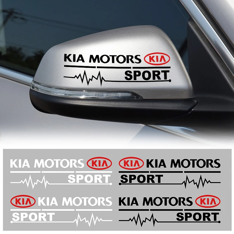 

2pcs Car Styling Rearview Mirror Sticker Body Waterproof Decals For Kia NIRO Sportage 3 4 Rio 3 4 Ceed Sorento soul K2 K3 seltos