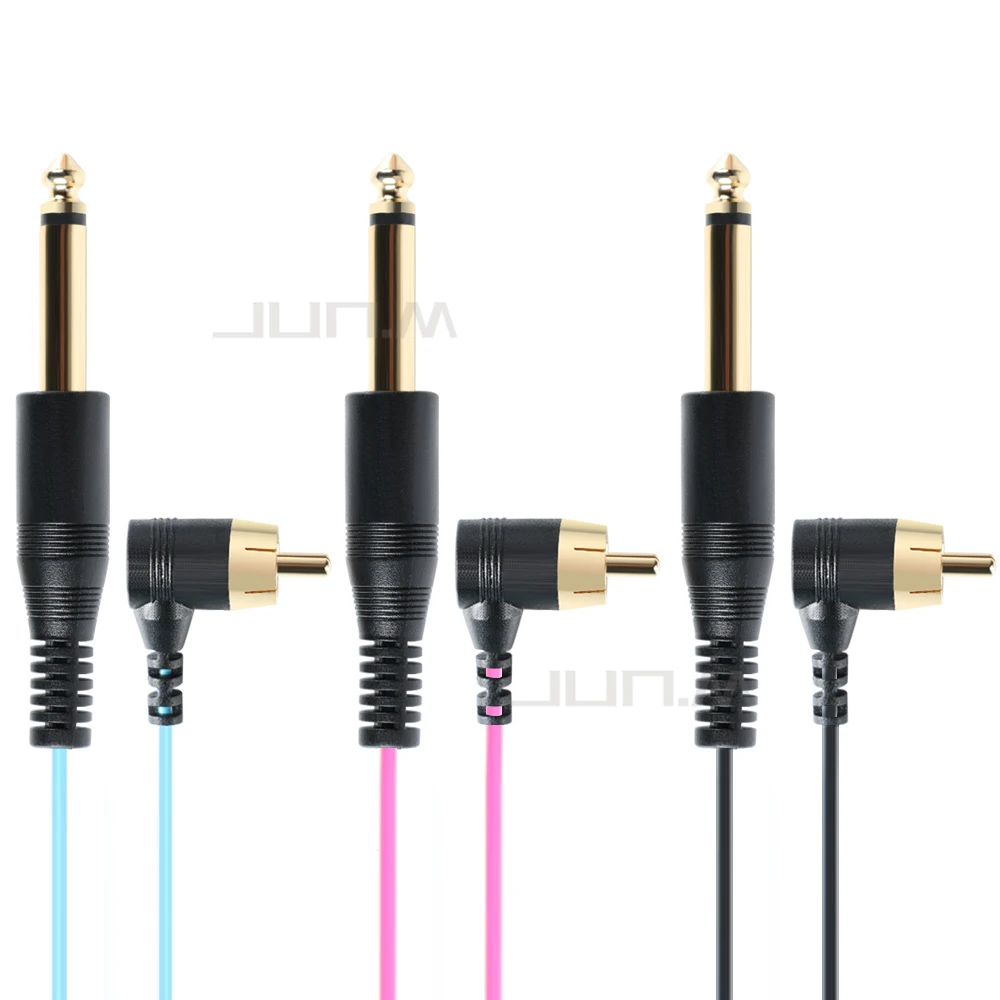 10pcs Ultra Light 90 Degree Right Angled Tattoo RCA Cord Clip Line with Thin Silicone Cable Free Shipping | Красота и здоровье