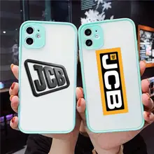 jcb excavator Phone Case Matte Transparent for iPhone 7 8 11 12 s mini pro X XS XR MAX Plus cover funda