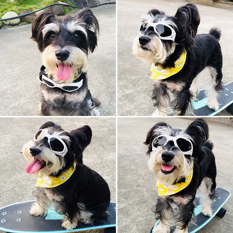Heart-Shaped Sunglasses For Dog Adjustable Webbing Fashion Foldable Pet Ski Goggles Protection UV Dogs EyeWear Pets Products | Дом и сад