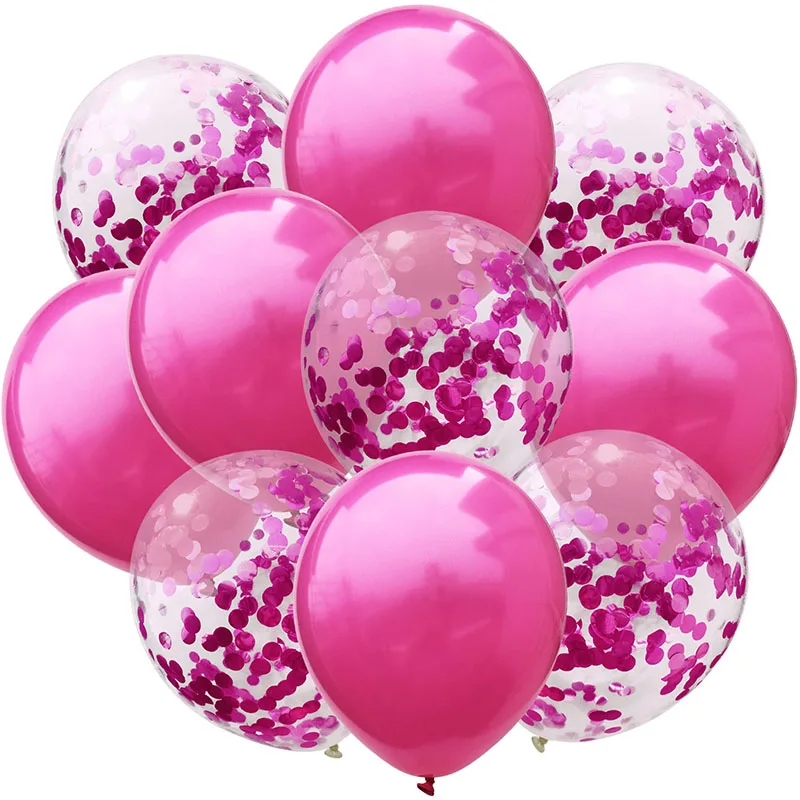 

10pc/lot Mix Black Silver Confetti Balloons Wedding Birthday Party Decoration Metallic Helium Balloon Baby Shower Glitter Globos