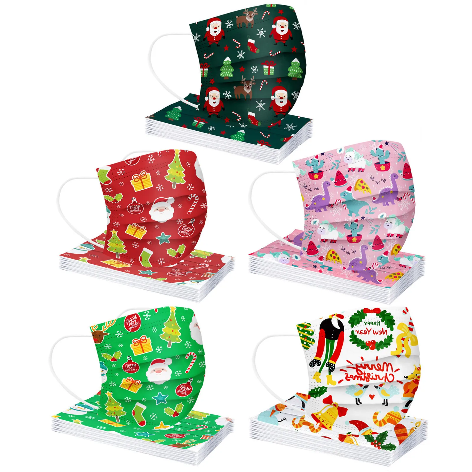 

50 шт., одноразовые маски для лица для детей