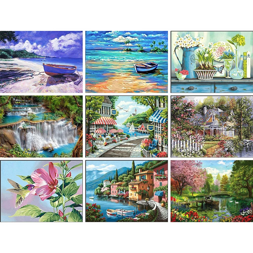 

Sontonga, алмазная Пейнтбольная мозаика, морская Алмазная мозаика, вышивка крестиком, ландшафт Кристалл бриллиантовой вышивки Стразы