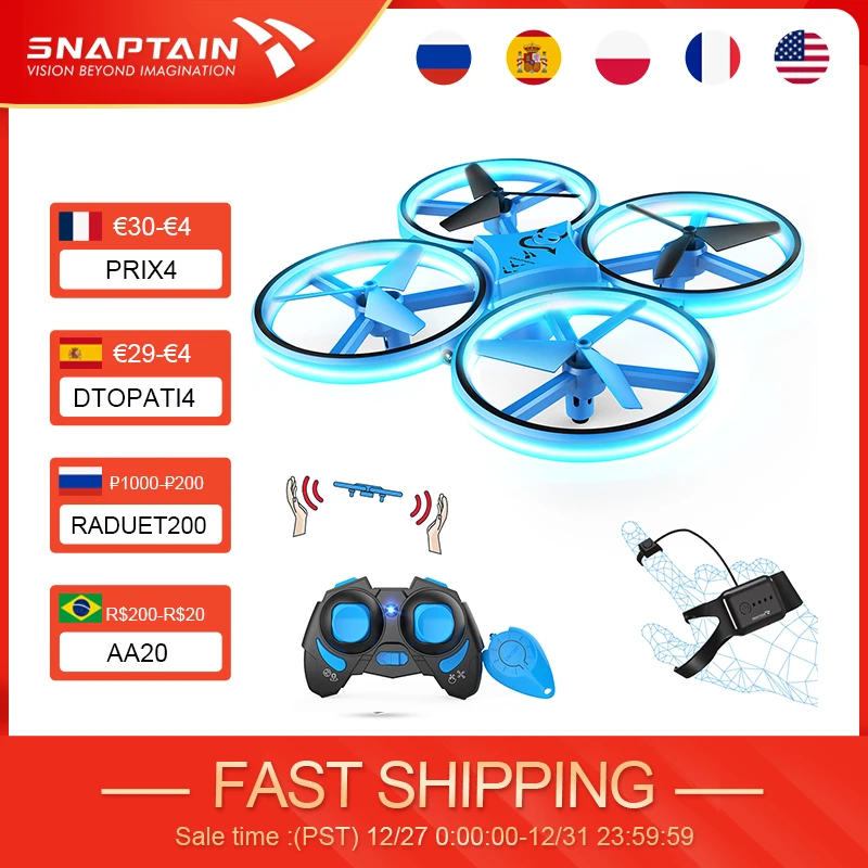 

Mini Drone SNAPTAIN SP300 Hand Operated RC Quadcopter Long Flight Time Dron Easy Hand-operated Drone Toy For Kids christmas gift