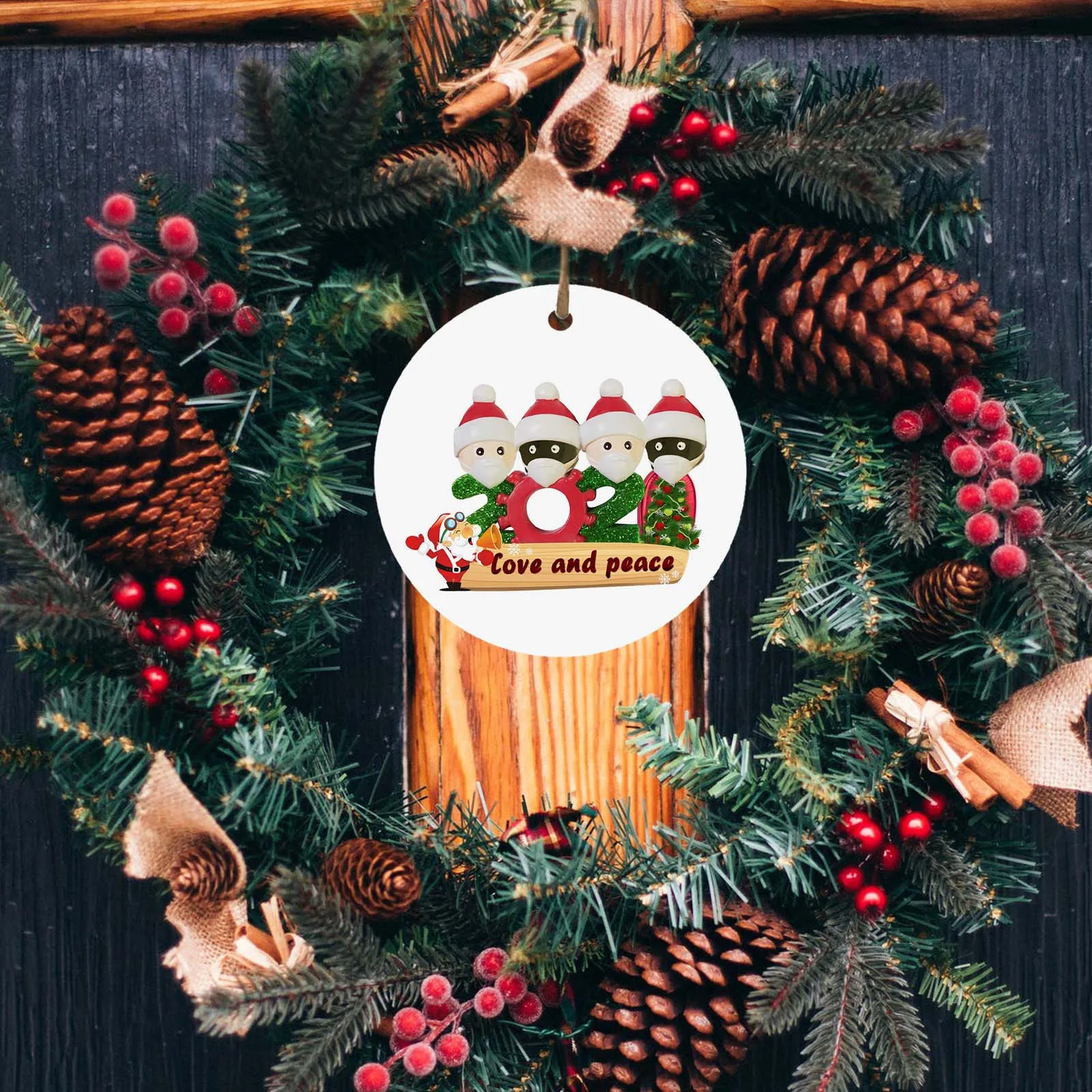 8 шт Персонализированные выжившие семейные украшения 2020 рождественские