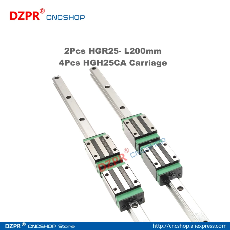 Прецизионная линейная направляющая HGR25 200 мм дюйма рельсовая HGH25CA скользящая для