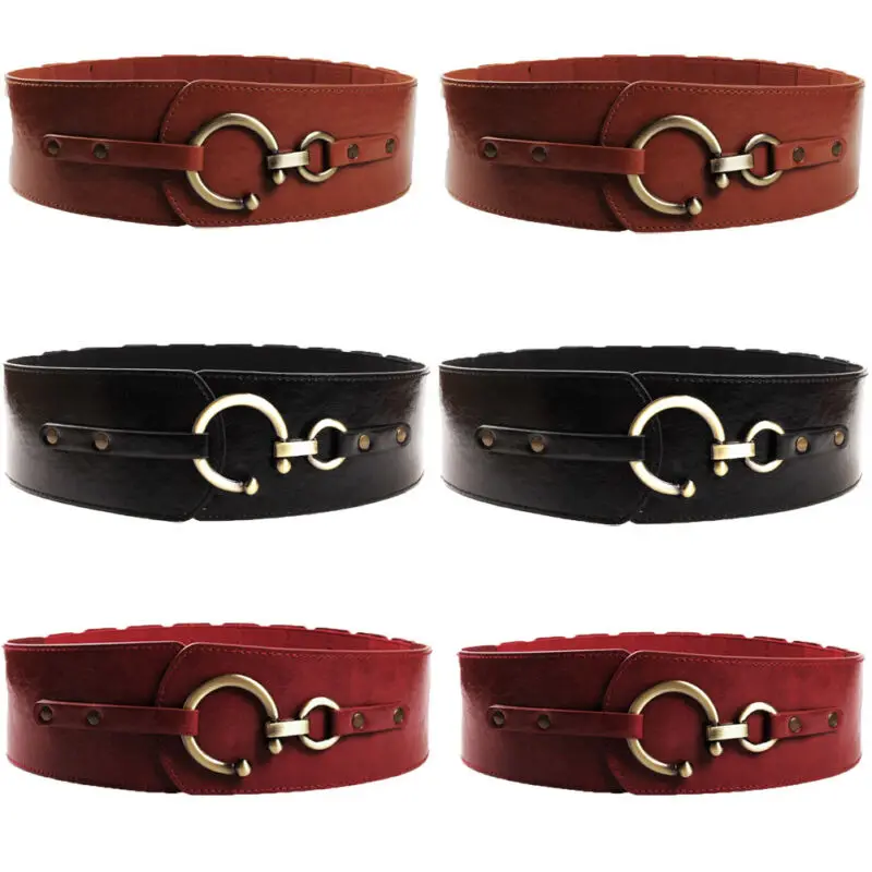 Брендовый новый модный золотистый полукруглый широкий ремень с пряжкой женские