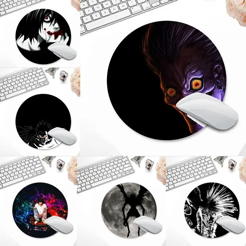 

Death Note Customized MousePads Computer Laptop Anime Mouse Mat Round Non-slip Cushion