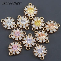 assoonas m1012diy earrings necklacejewelry accessories18k gold platedzirconscharmsjump ringsjewelry making10pcslot