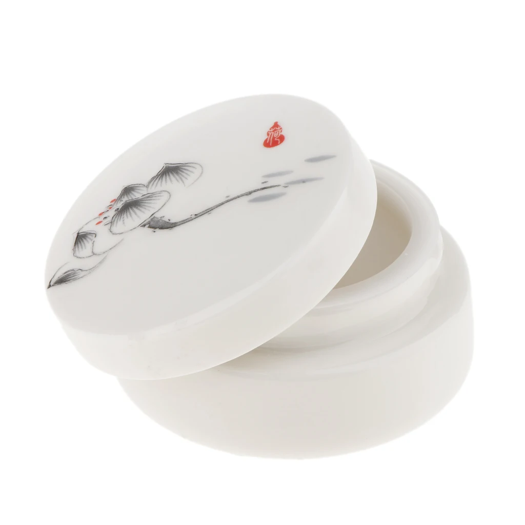 

Beauty White Empty Ceramic Loose Powder Makeup Case Tea Tin Pot Containers