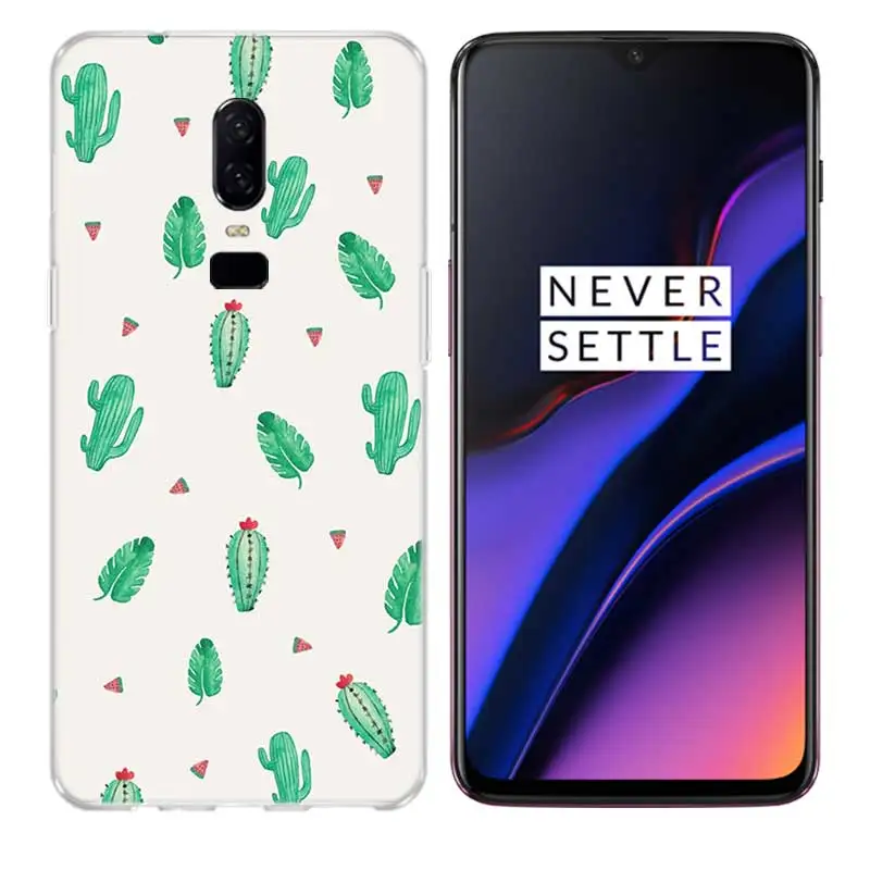 Кактус растения мягкий резиновый комикс чехол для телефона силиконовый OnePlus 7 Pro 6T