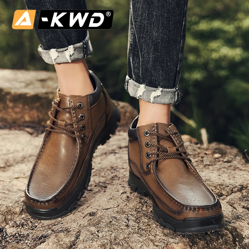 Модные высокие кроссовки Man Werk Schoenen кожаные ботинки мужские натуральная Уличная