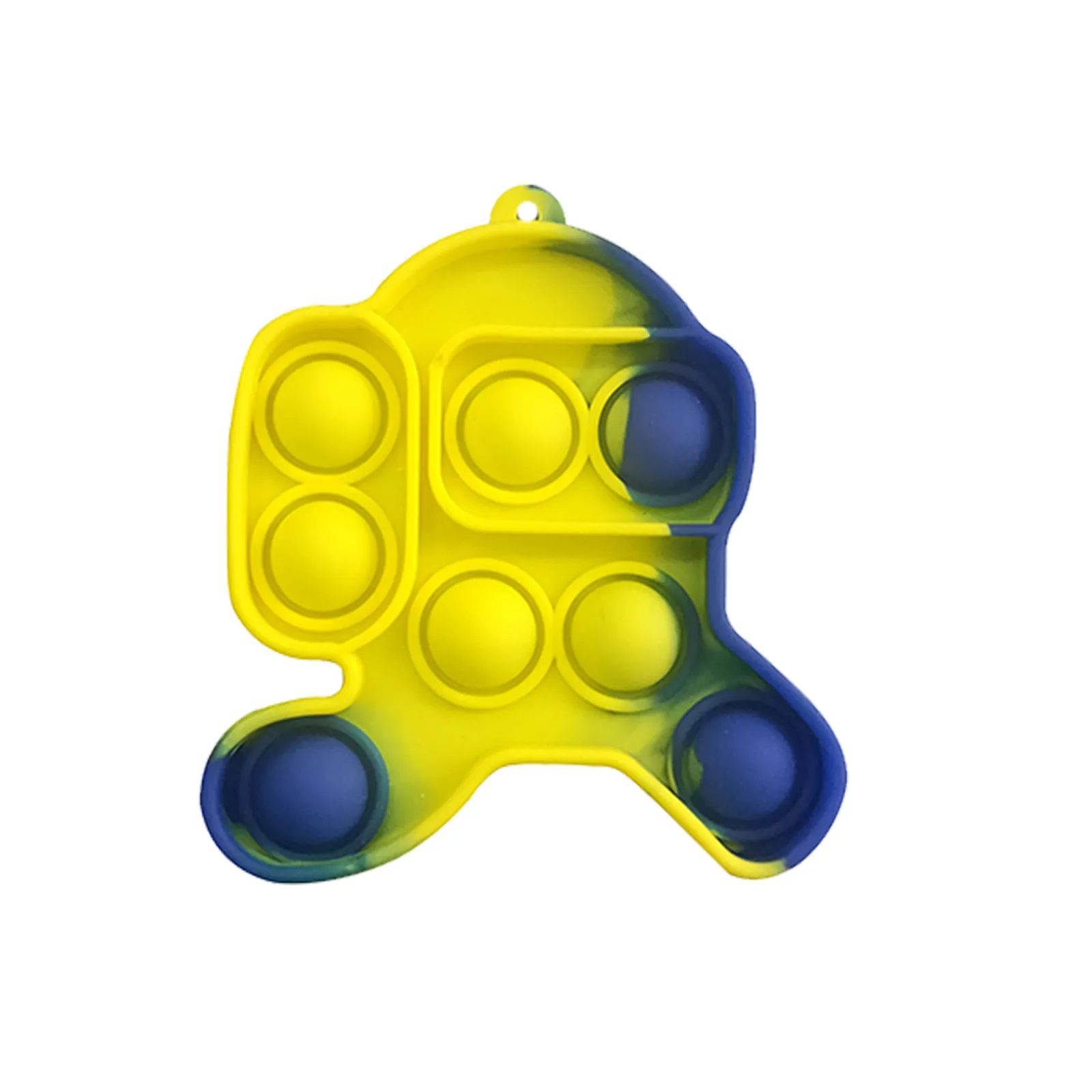 

Tie-dye Fidget Bubble Popete Stress Reliever Toys Children Adult Mini Pushs Bubble Fidget Sensory Squeeze Anti-stress Keychain