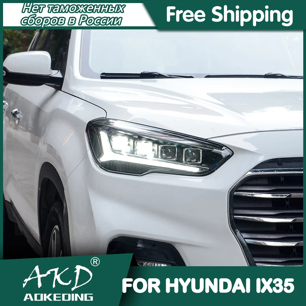 

For Hyundai IX35 2018-2020 Headlights DRL Day Running Light LED Bi Xenon Bulb Fog Lights Car Accessory IX35 Head Lamp