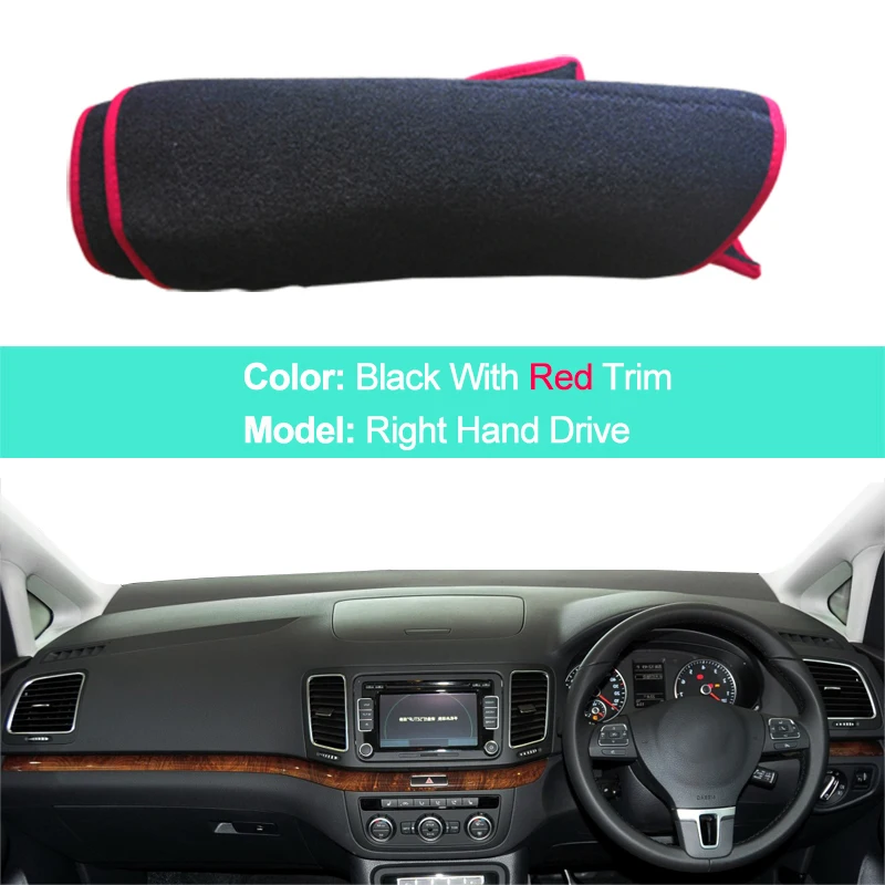 

Для Volkswagen VW Sharan, Seat Alhambra 2012 - 2020 2021 Консоль протектор ковер приборной 2 слоя приборной панели автомобиля ковровые покрытия накидка